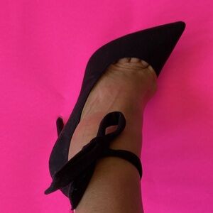 New Express Suede elegant sexy shoes with ankle tie knot for women